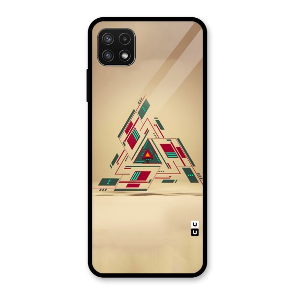 Maze Triangle Glass Back Case for Galaxy A22 5G