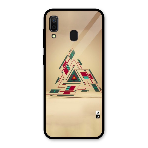 Maze Triangle Glass Back Case for Galaxy A30