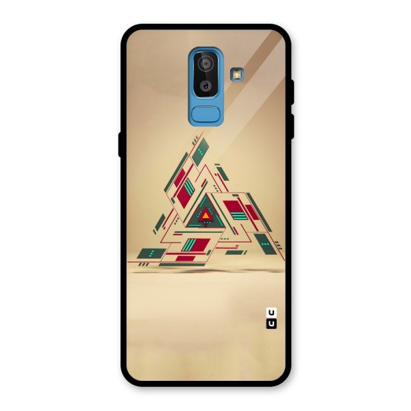 Maze Triangle Glass Back Case for Galaxy J8