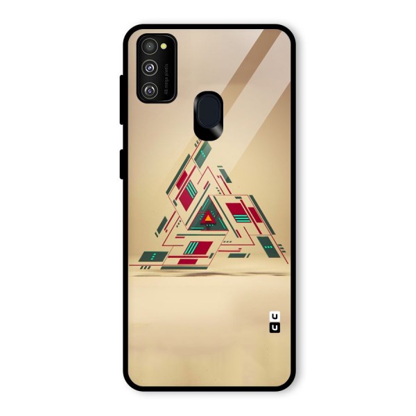 Maze Triangle Glass Back Case for Galaxy M21