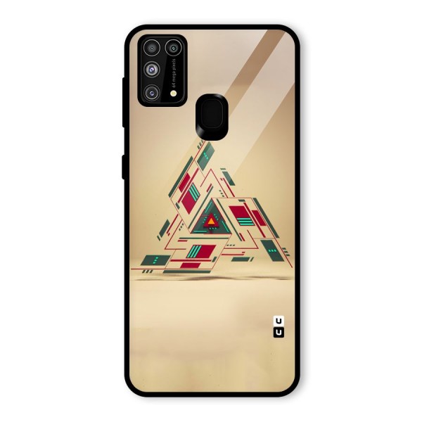 Maze Triangle Glass Back Case for Galaxy M31