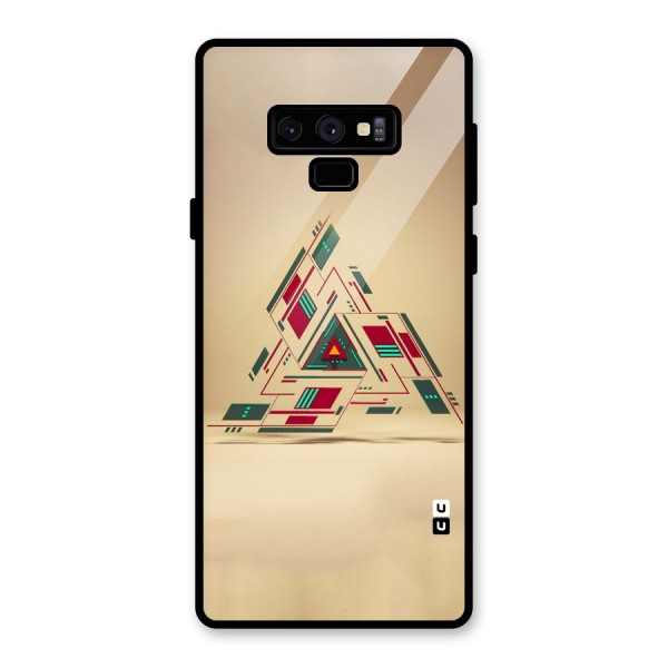 Maze Triangle Glass Back Case for Galaxy Note 9