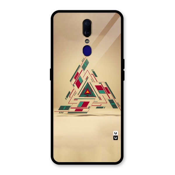 Maze Triangle Glass Back Case for Oppo F11