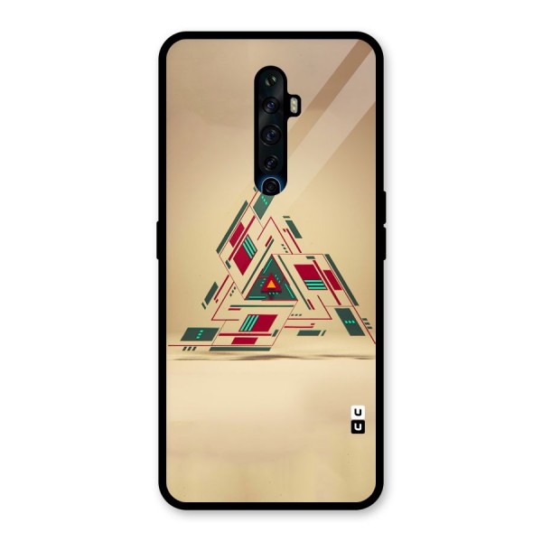 Maze Triangle Glass Back Case for Oppo Reno2 Z