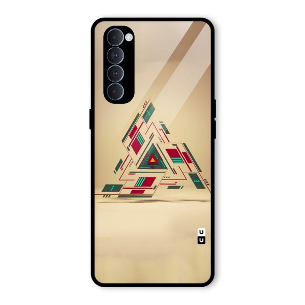 Maze Triangle Glass Back Case for Oppo Reno4 Pro