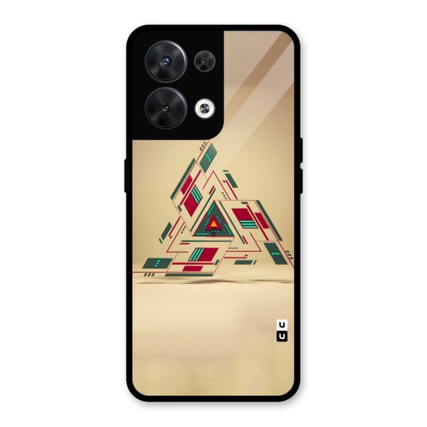 Maze Triangle Glass Back Case for Oppo Reno8 5G