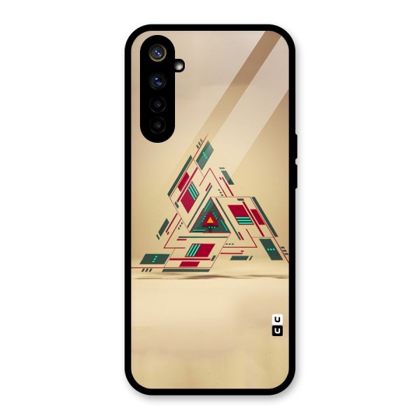 Maze Triangle Glass Back Case for Realme 6