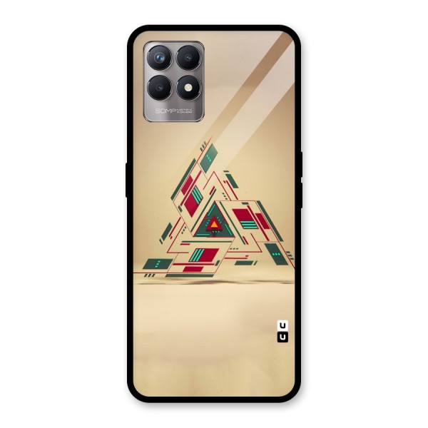 Maze Triangle Glass Back Case for Realme 8i