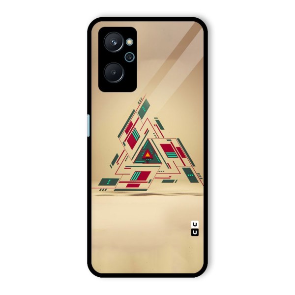 Maze Triangle Glass Back Case for Realme 9i