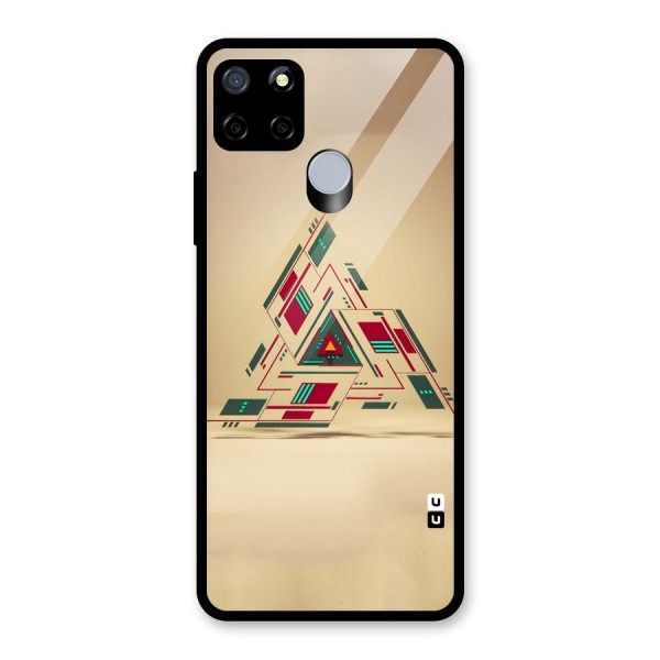 Maze Triangle Glass Back Case for Realme C15