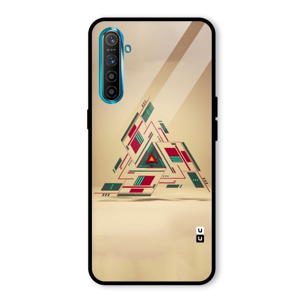 Maze Triangle Glass Back Case for Realme XT