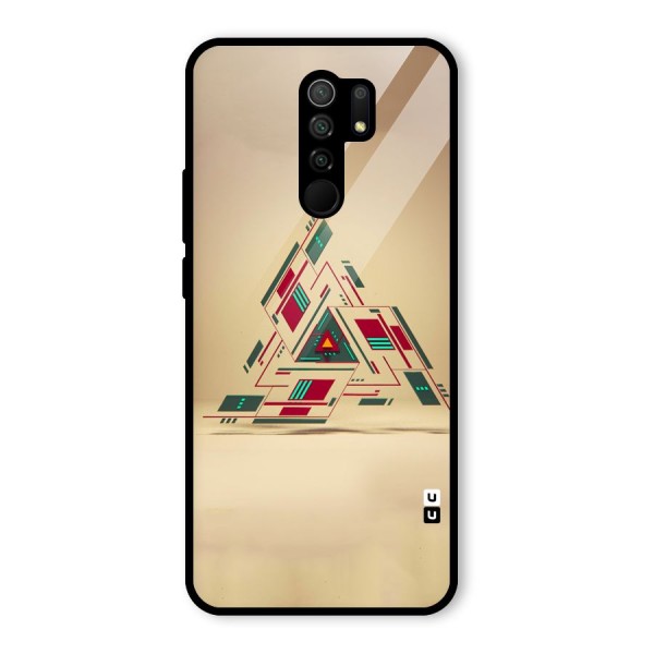 Maze Triangle Glass Back Case for Redmi 9 Prime