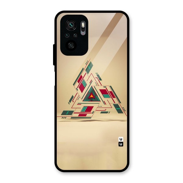 Maze Triangle Glass Back Case for Redmi Note 10