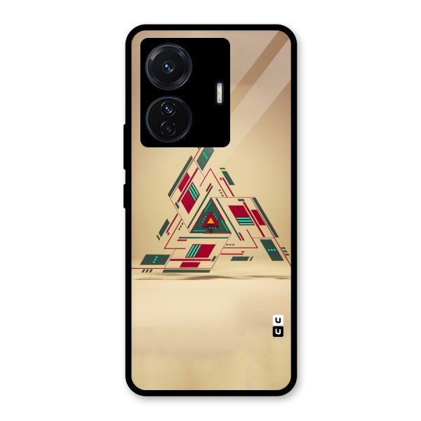 Maze Triangle Glass Back Case for Vivo T1 Pro