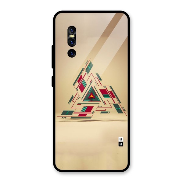 Maze Triangle Glass Back Case for Vivo V15 Pro