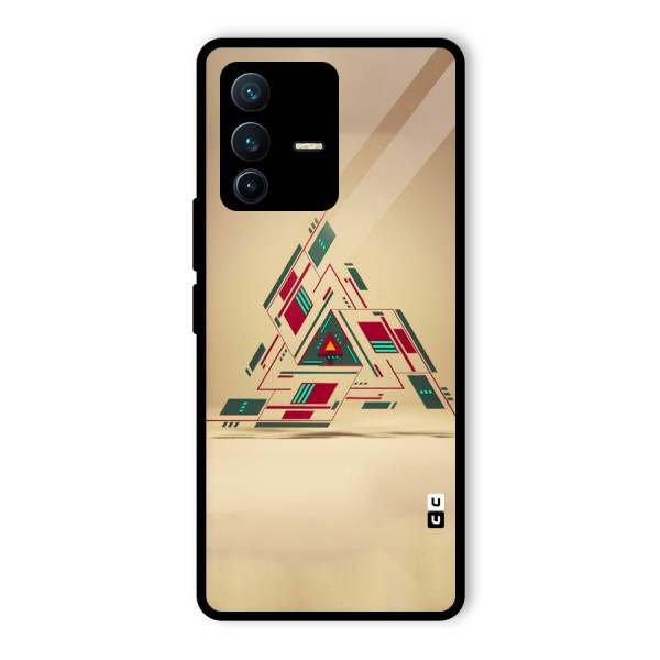 Maze Triangle Glass Back Case for Vivo V23 Pro