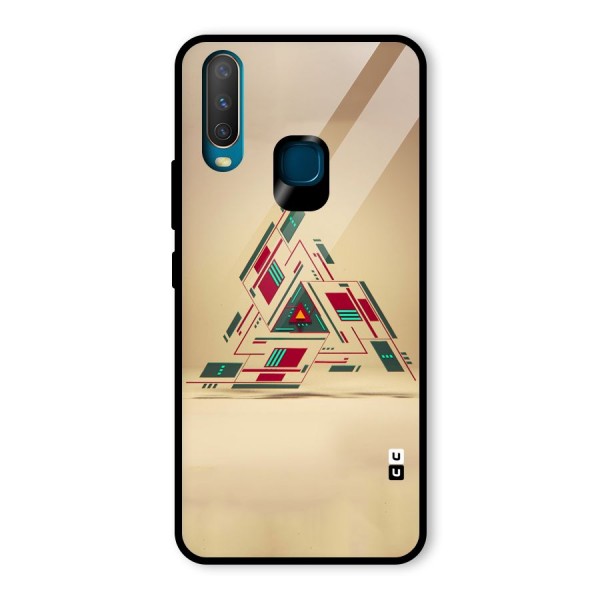 Maze Triangle Glass Back Case for Vivo Y12