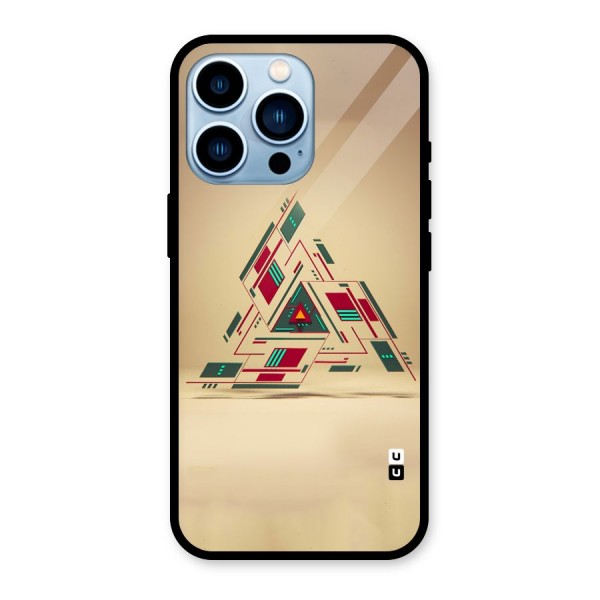 Maze Triangle Glass Back Case for iPhone 13 Pro