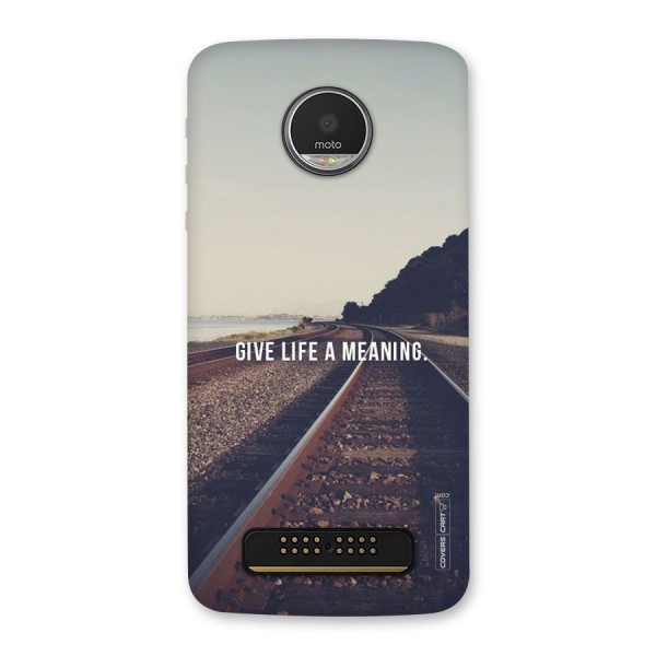 Meaning To Life Back Case for Moto Z Play