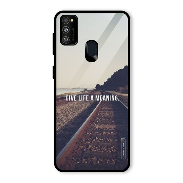 Meaning To Life Glass Back Case for Galaxy M21