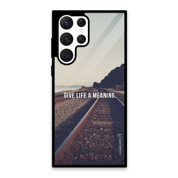 Meaning To Life Glass Back Case for Galaxy S22 Ultra 5G
