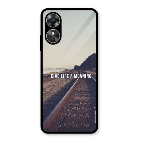 Meaning To Life Glass Back Case for Oppo A17