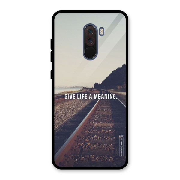 Meaning To Life Glass Back Case for Poco F1