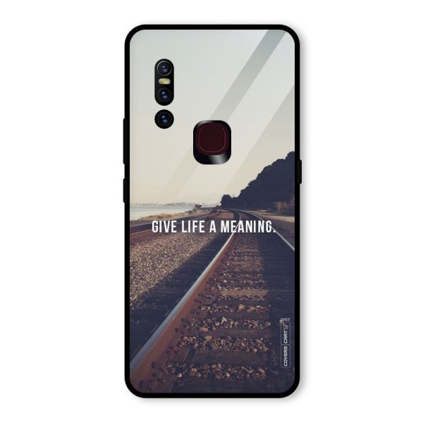 Meaning To Life Glass Back Case for Vivo V15