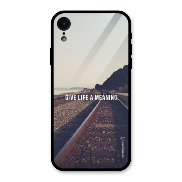 Meaning To Life Glass Back Case for XR