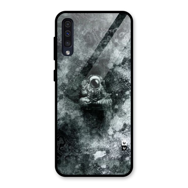 Meditating Spaceman Glass Back Case for Galaxy A50s