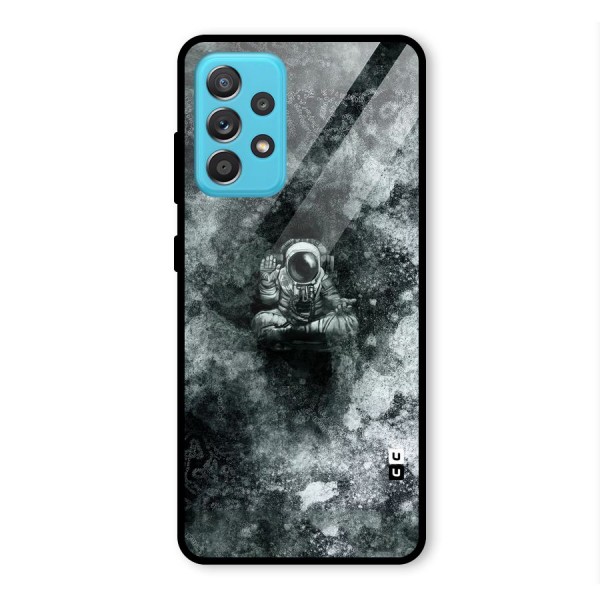 Meditating Spaceman Glass Back Case for Galaxy A52s 5G