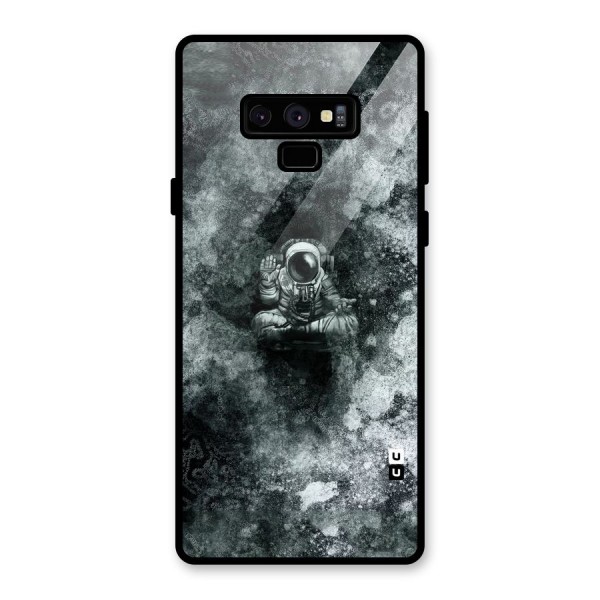 Meditating Spaceman Glass Back Case for Galaxy Note 9