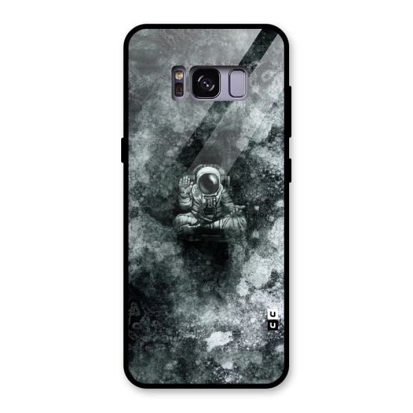 Meditating Spaceman Glass Back Case for Galaxy S8