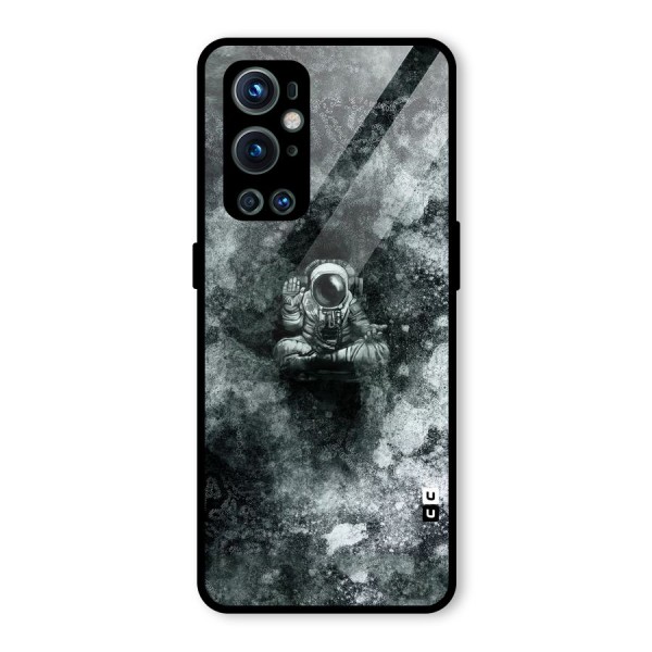 Meditating Spaceman Glass Back Case for OnePlus 9 Pro