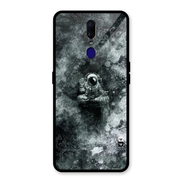 Meditating Spaceman Glass Back Case for Oppo F11