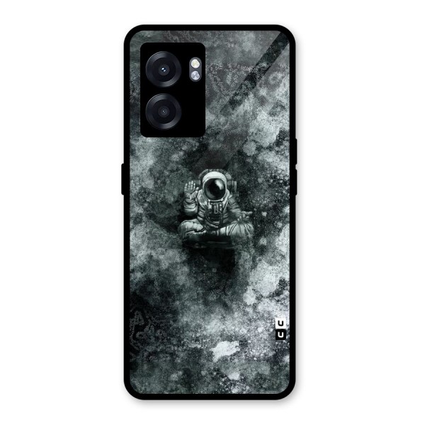 Meditating Spaceman Glass Back Case for Oppo K10 (5G)