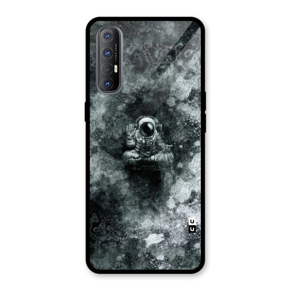 Meditating Spaceman Glass Back Case for Oppo Reno3 Pro