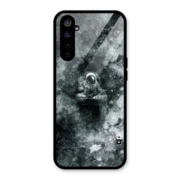 Meditating Spaceman Glass Back Case for Realme 6