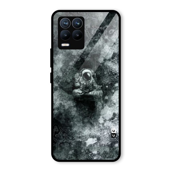 Meditating Spaceman Glass Back Case for Realme 8 Pro