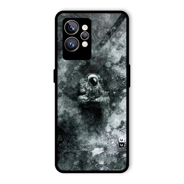 Meditating Spaceman Glass Back Case for Realme GT2 Pro