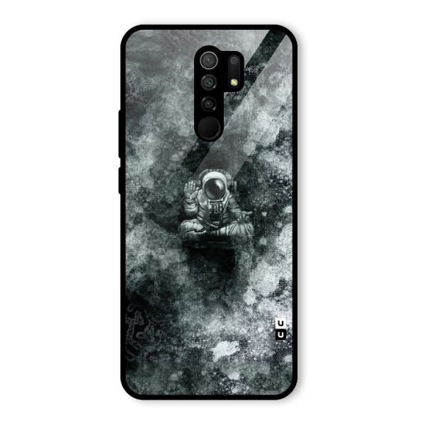 Meditating Spaceman Glass Back Case for Redmi 9 Prime