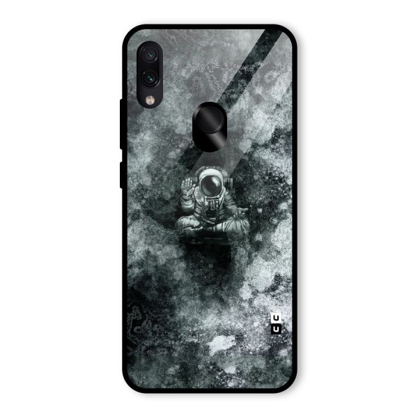 Meditating Spaceman Glass Back Case for Redmi Note 7