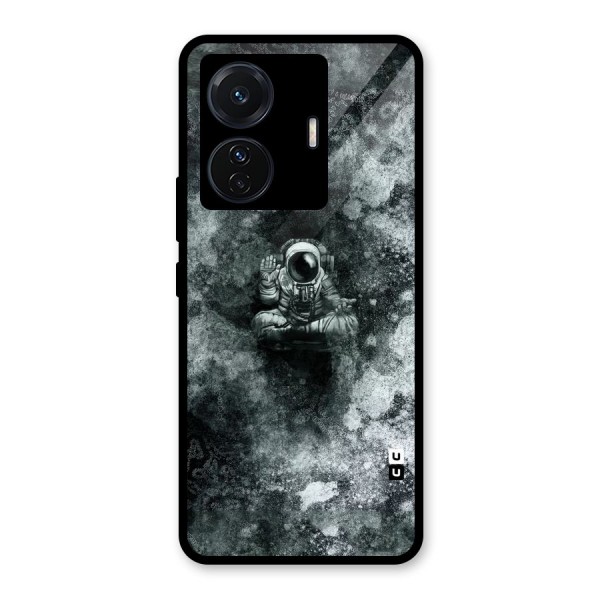 Meditating Spaceman Glass Back Case for Vivo T1 Pro