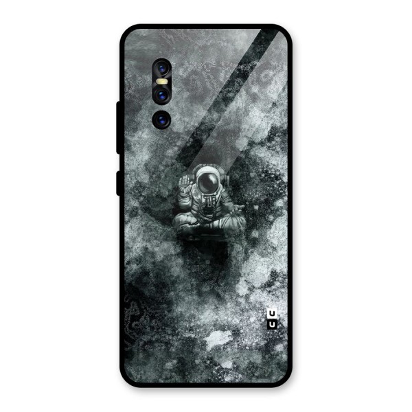 Meditating Spaceman Glass Back Case for Vivo V15 Pro