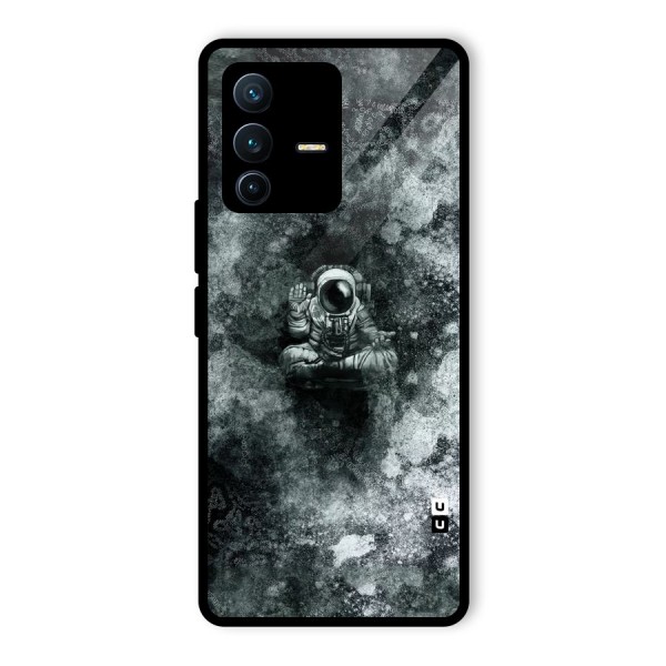 Meditating Spaceman Glass Back Case for Vivo V23 Pro