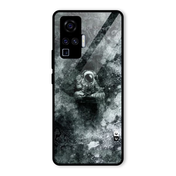 Meditating Spaceman Glass Back Case for Vivo X50 Pro