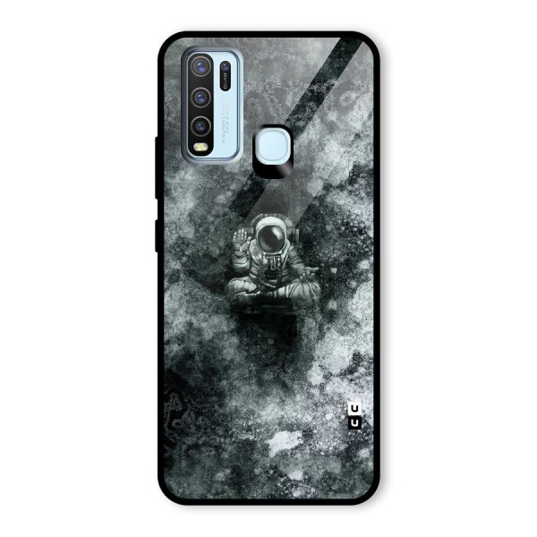 Meditating Spaceman Glass Back Case for Vivo Y30