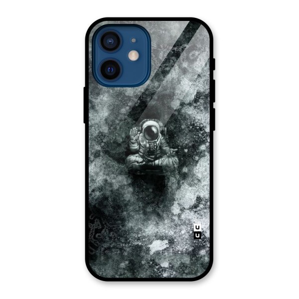 Meditating Spaceman Glass Back Case for iPhone 12 Mini