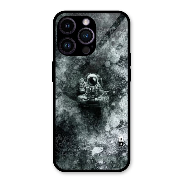 Meditating Spaceman Glass Back Case for iPhone 14 Pro Max