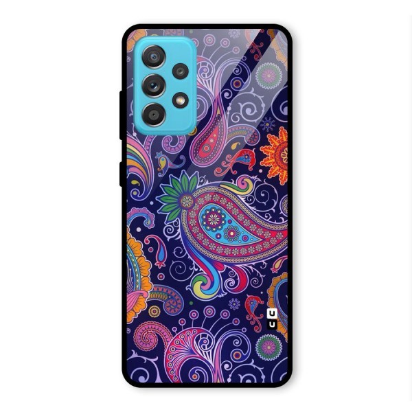 Mehendi Pattern Glass Back Case for Galaxy A52s 5G